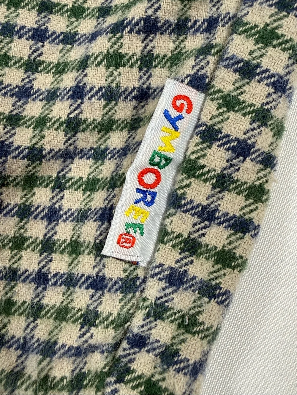 VINTAGE GYMBOREE Boys Plaid Flannel Overalls XS 12-18m 90s Cottagecore‎ Classic